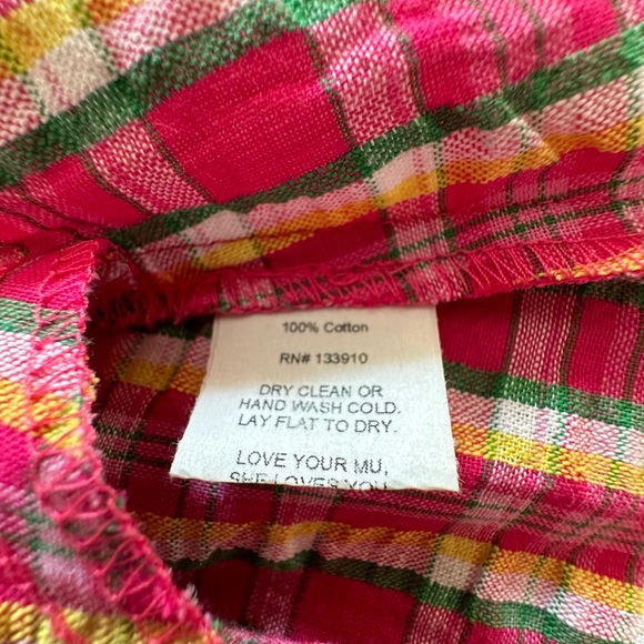 Show Me Your MuMu Smitten Babydoll Dress-Pink Plaid-Size Small - Picture 12 of 13